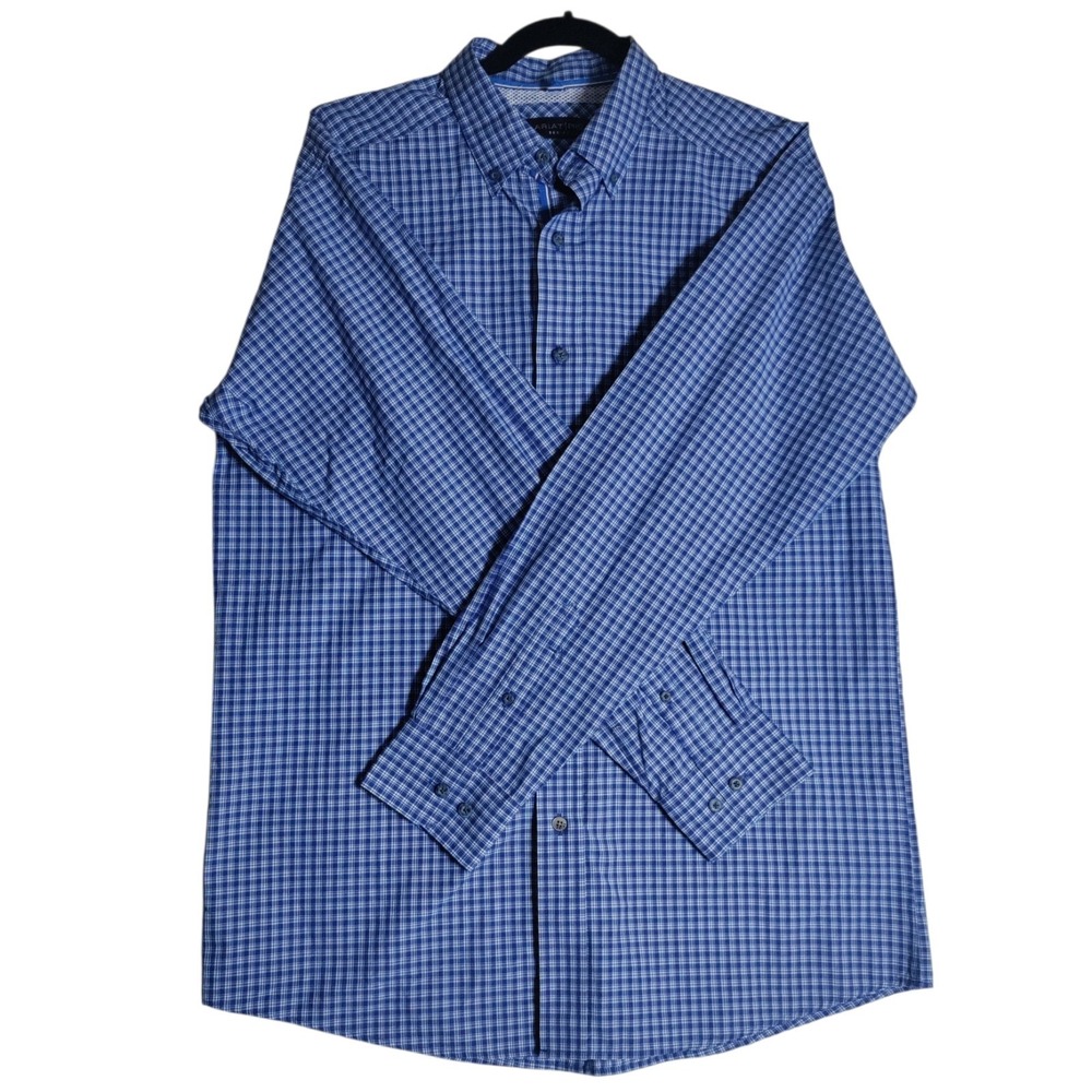 Ariat Pro Series Blue Long Sleeve Button Front Shirt Mens Medium